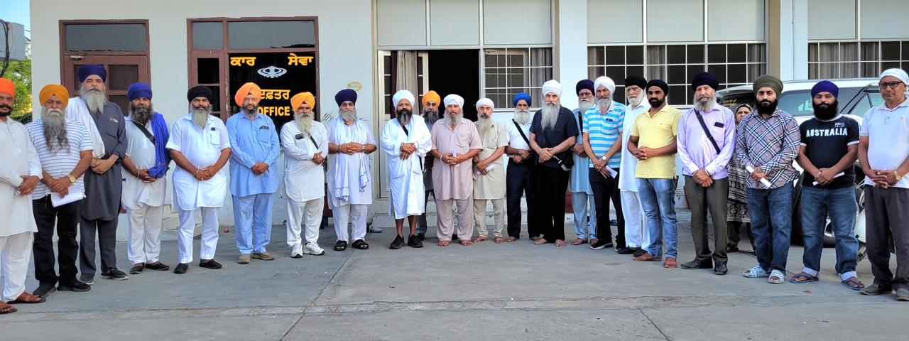 Meeting regarding preparations for the 4-day Shaheedi Jor Mela at Gurdwara Janam Asthan Sant Baba Nidhan Singh Ji